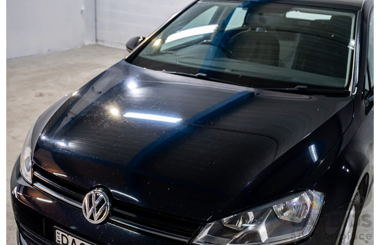 5/2015 Volkswagen Golf 90 TSI AU MY15 MK7 4d Hatchback Black Turbo 1.4L