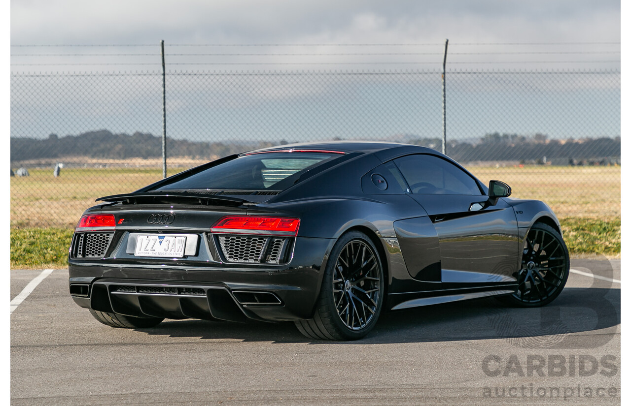 4/2016 Audi R8 Quattro (AWD) 4S MY16 2d Coupe Mythos Black Metallic V10 5.2L - Australian Delivered Example