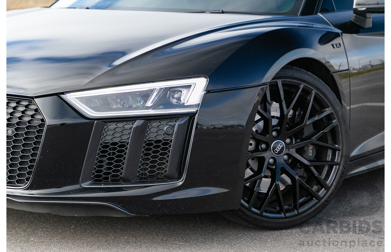 4/2016 Audi R8 Quattro (AWD) 4S MY16 2d Coupe Mythos Black Metallic V10 5.2L - Australian Delivered Example