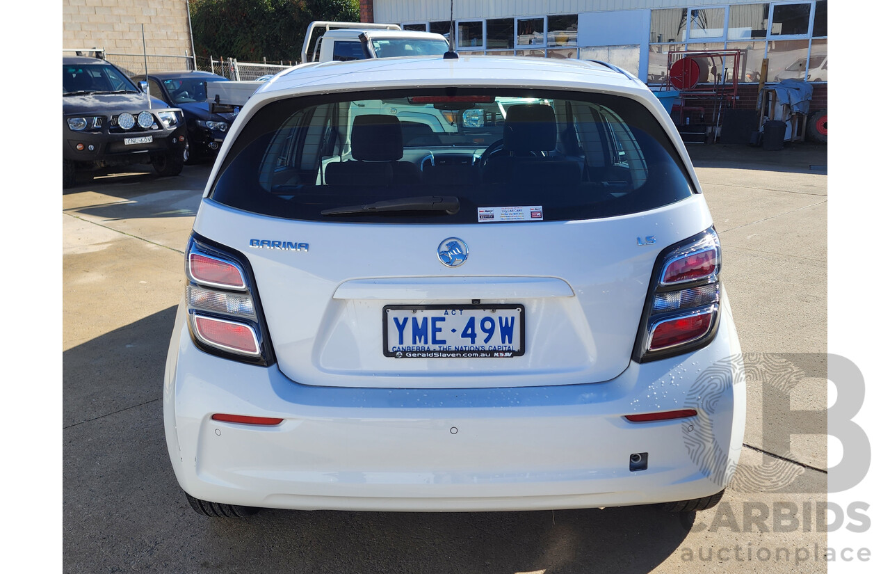 07/2017 Holden Barina LS FWD TM MY17 5D Hatchback White 1.6L