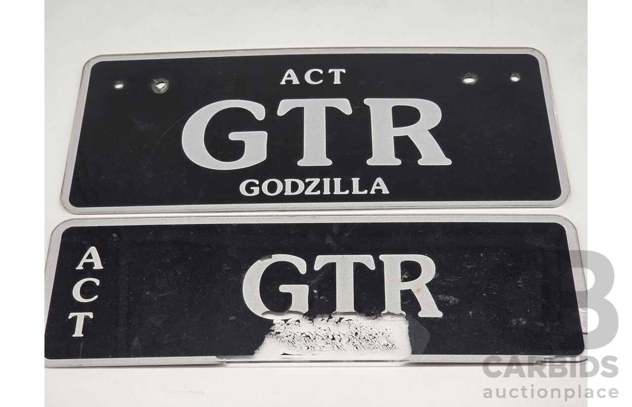 ACT 3 Character Motor Vehicle Number Plate - GTR