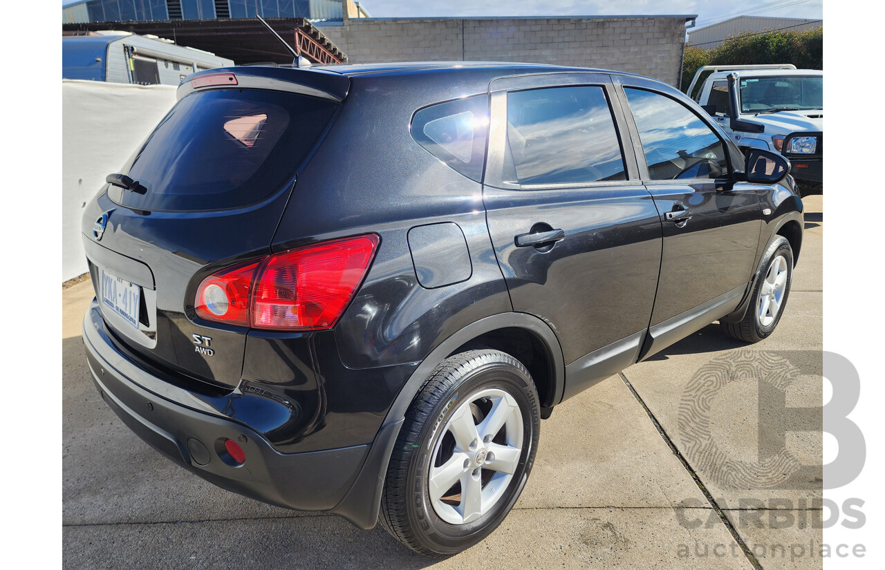 11/2009 Nissan Dualis ST (4x4) AWD J10 4D Wagon Black 2.0L