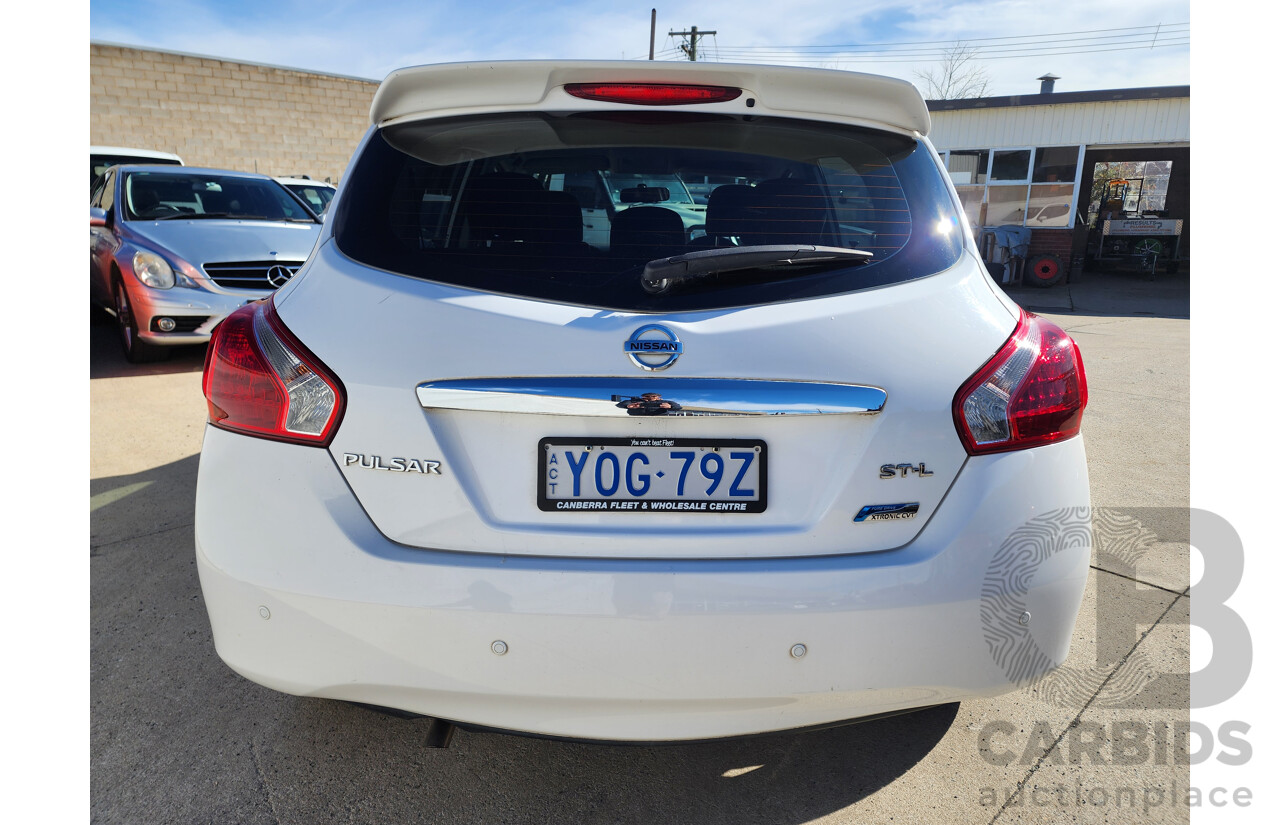 11/2015 Nissan Pulsar ST-L FWD C12 SERIES 2 5D Hatchback White 1.8L