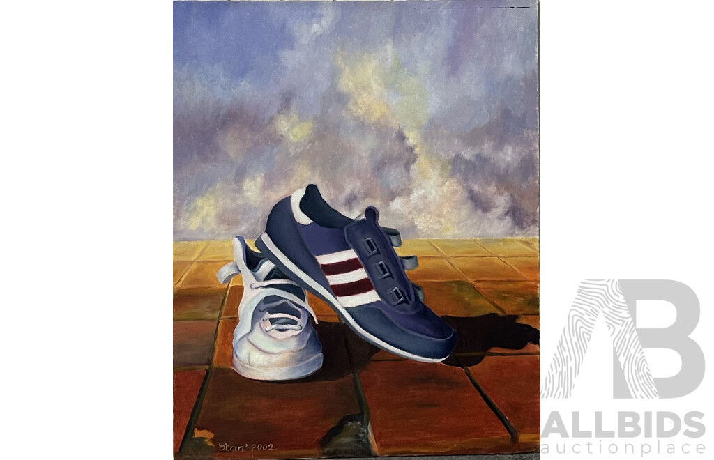 Lazo Stankovic, (20th Century, Australian), Sneakers, Oil on Canvas, 50 X 40 Cm