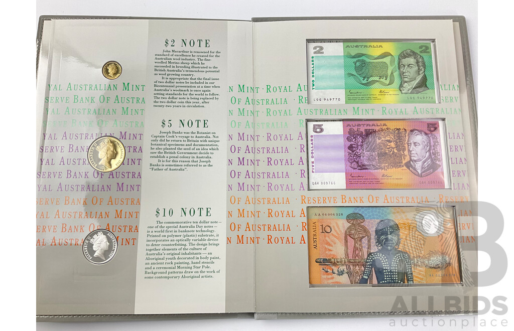 Australian RAM 1988 Bicentennial Coin and Note Collection