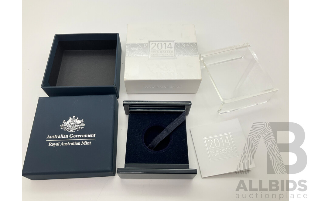 Australian 2016 Fifty Years of Decimal Curreny UNC Coin Set and 2014 Silver Two Dollar Coin Case