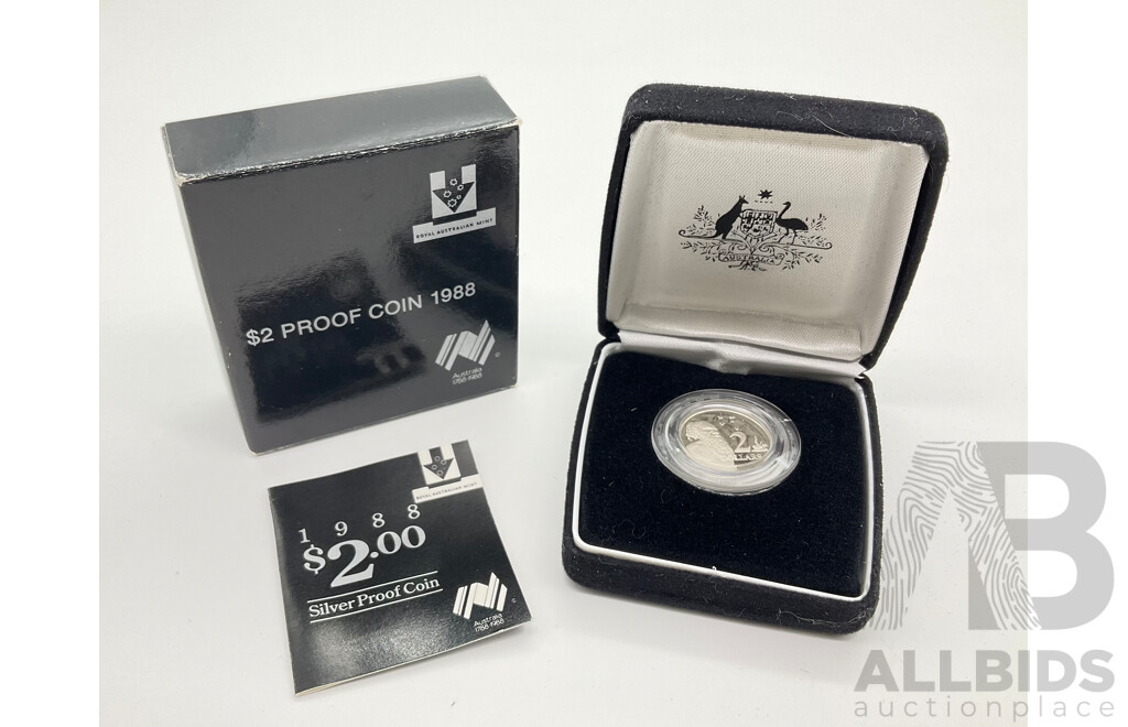 Australian RAM 1988 Two Dollar Silver Proof Coin .925