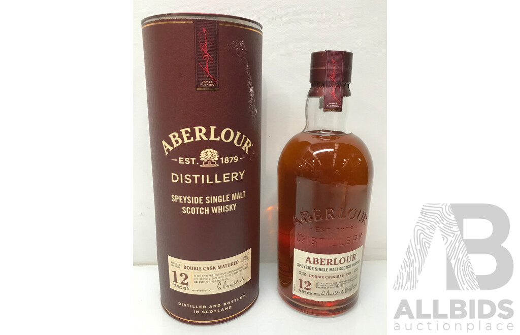 1L Bottle of Aberlour 12 Year Old Single Malt Scotch Whisky