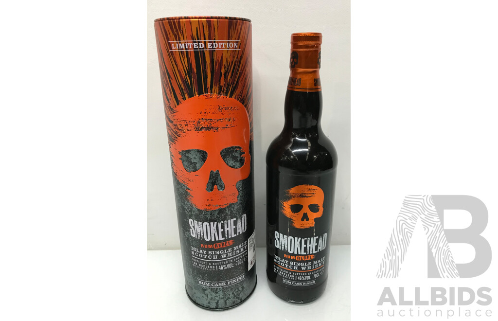 700mL Bottle of Smokehead Rum Rebel Islay Single Malt Scotch Whisky