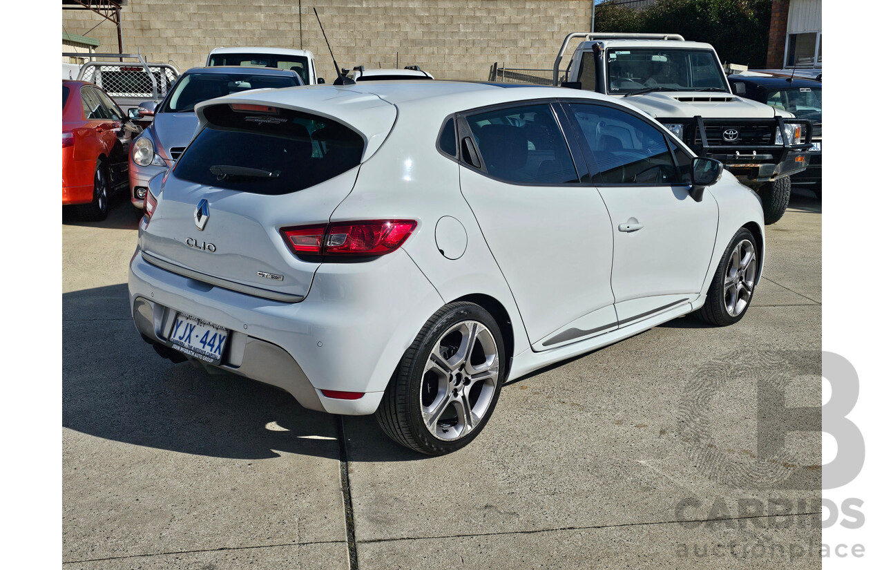 4/2014 Renault Clio GT X98 5d Hatchback White 1.2L