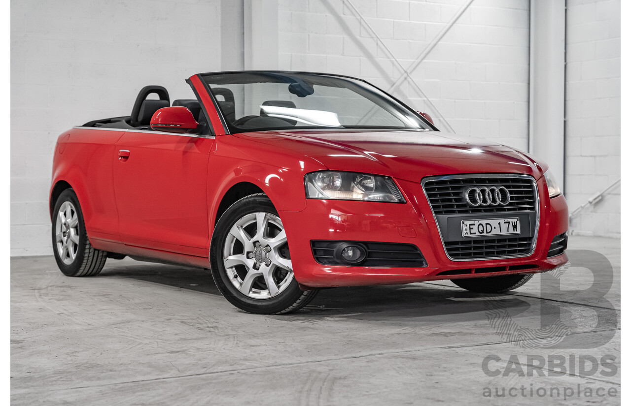 9/2009 Audi A3 1.8 TFSI Attraction 8P 2d Cabriolet Red 1.8L