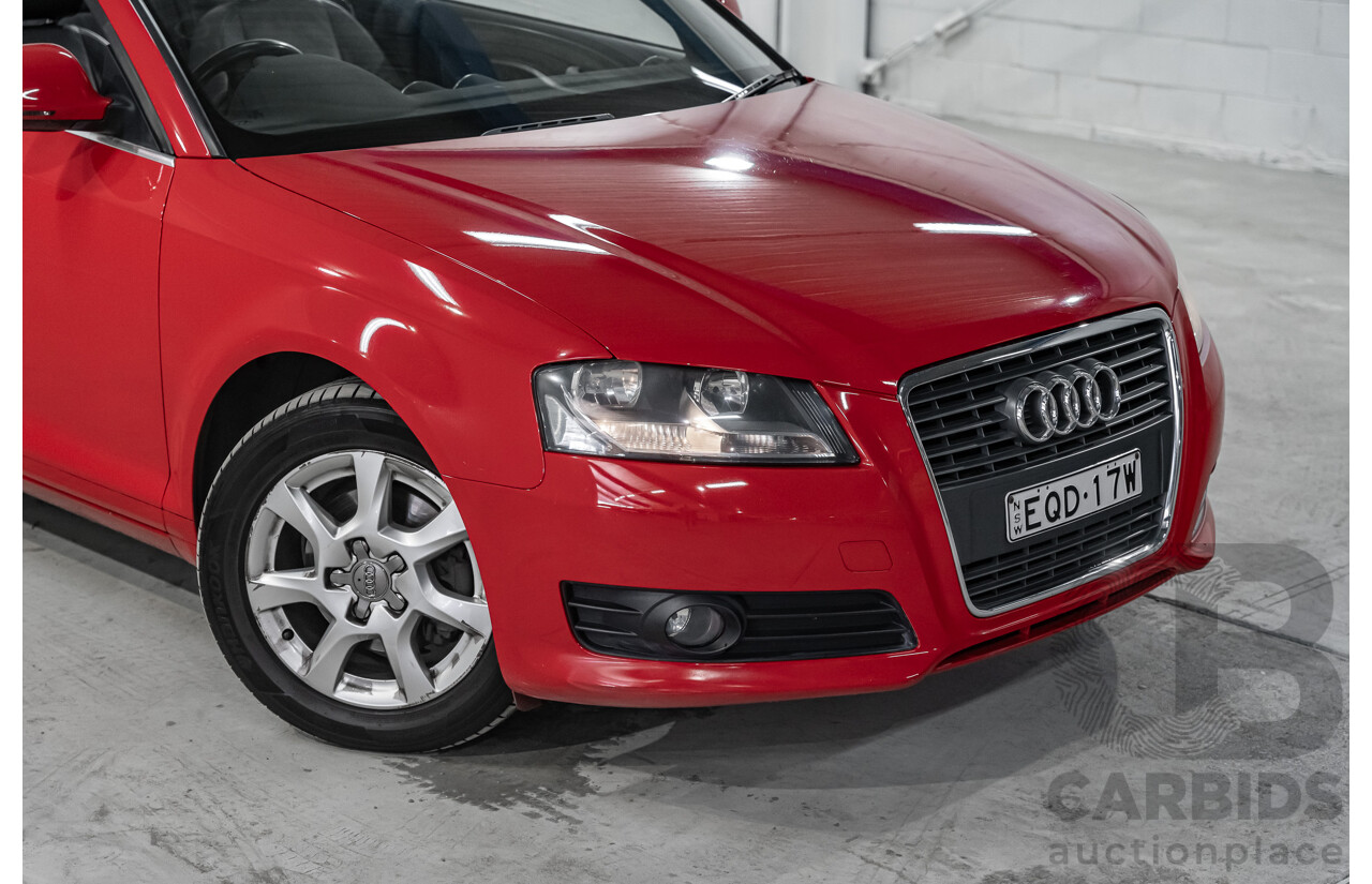 9/2009 Audi A3 1.8 TFSI Attraction 8P 2d Cabriolet Red 1.8L