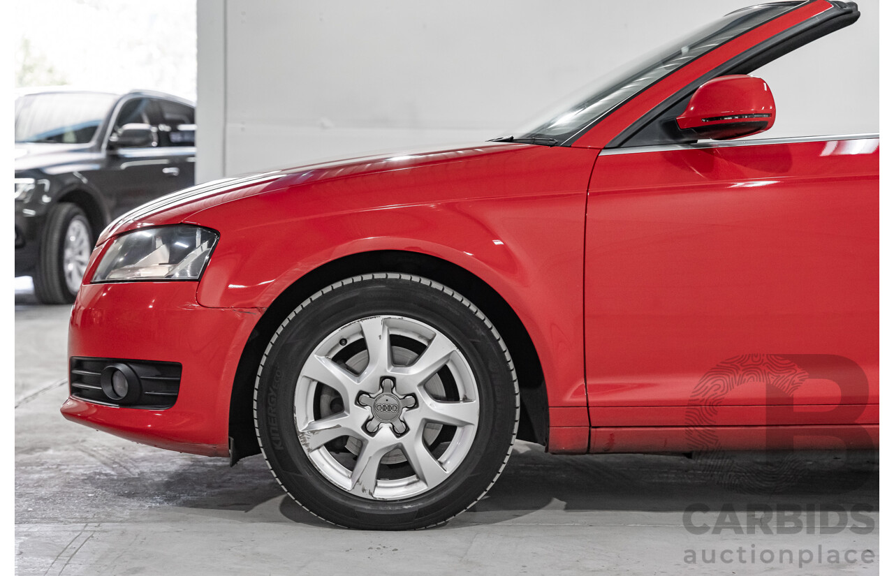 9/2009 Audi A3 1.8 TFSI Attraction 8P 2d Cabriolet Red 1.8L