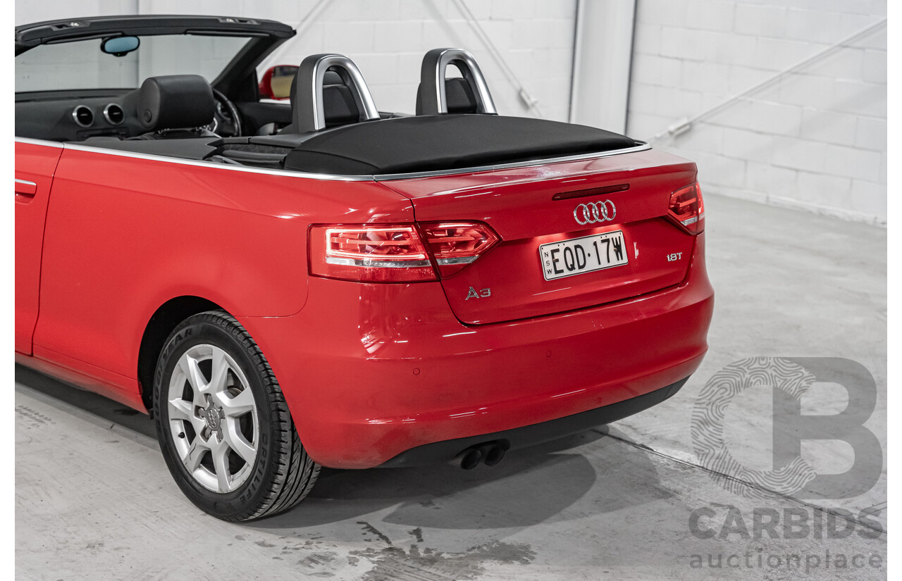 9/2009 Audi A3 1.8 TFSI Attraction 8P 2d Cabriolet Red 1.8L