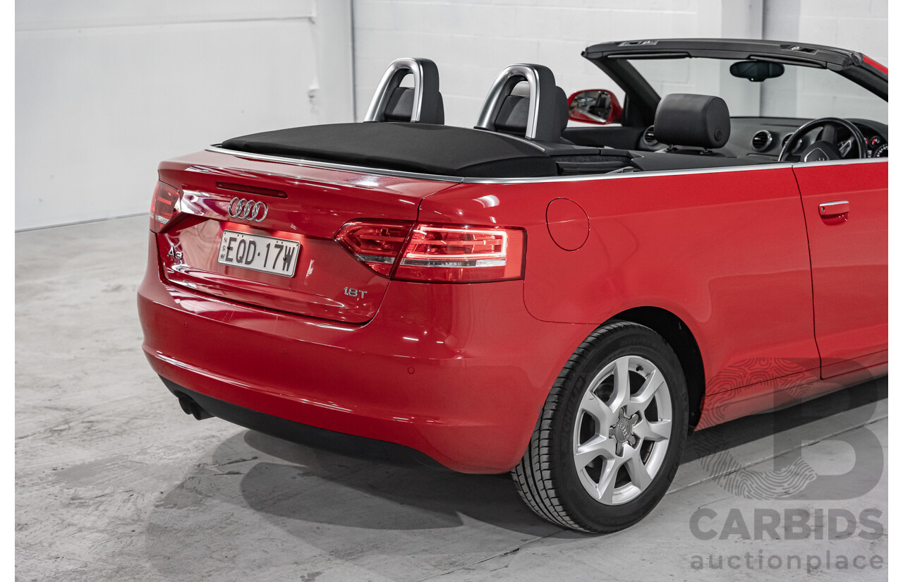 9/2009 Audi A3 1.8 TFSI Attraction 8P 2d Cabriolet Red 1.8L