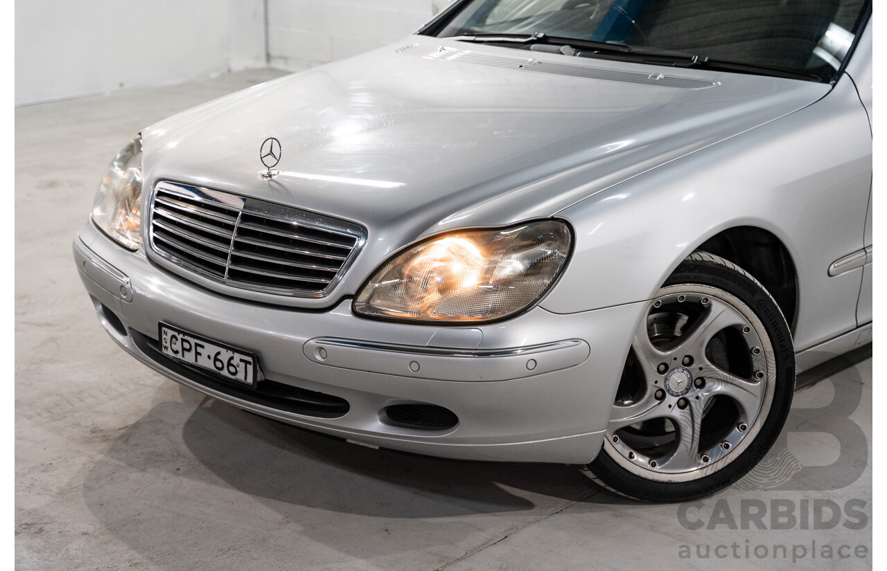 12/2000 Mercedes Benz S320 W220 4d Sedan Brilliant Silver Metallic V6 3.2L
