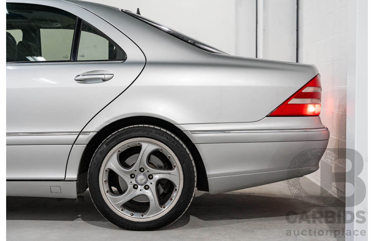 12/2000 Mercedes Benz S320 W220 4d Sedan Brilliant Silver Metallic V6 3.2L