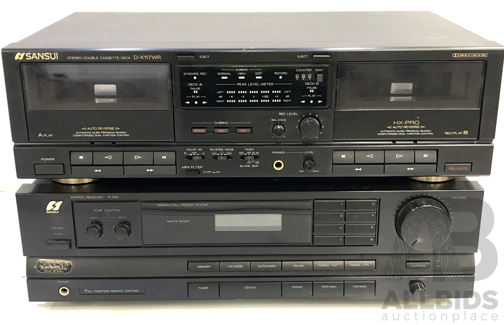 Sansui Stereo Receiver and Stereo Double Cassette Deck