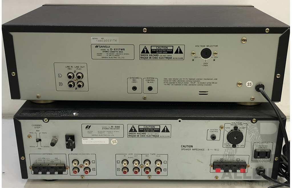 Sansui Stereo Receiver and Stereo Double Cassette Deck