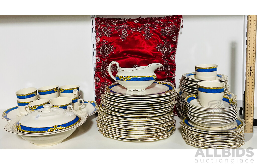 Vintage Royal Staffordshire 80 Piece Pottery Dinner Set Including Plates, Teacups, Bowls and More