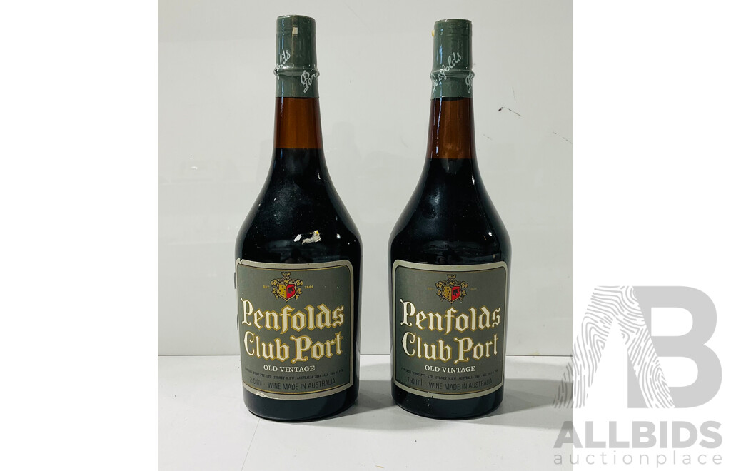 Pair of Sealed Vintage Penfold Club Port 750ml Bottles