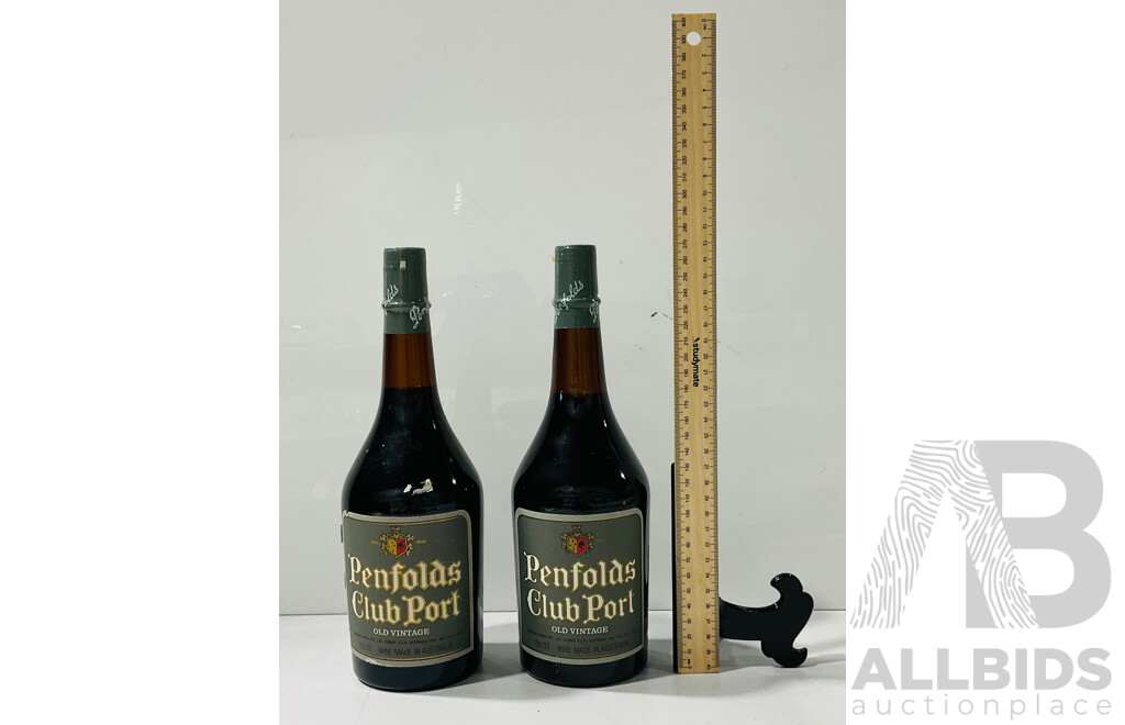 Pair of Sealed Vintage Penfold Club Port 750ml Bottles