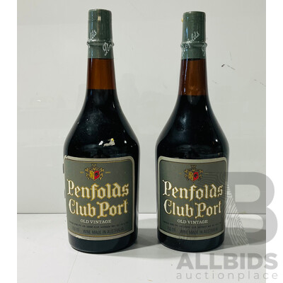 Pair of Sealed Vintage Penfold Club Port 750ml Bottles