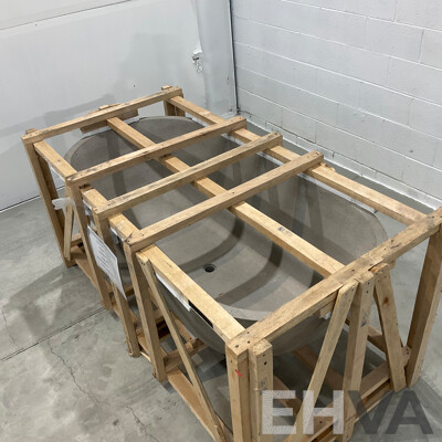 Light Grey Terrazzo Stone Bath (180Lx85W) - ORP $4,000.00