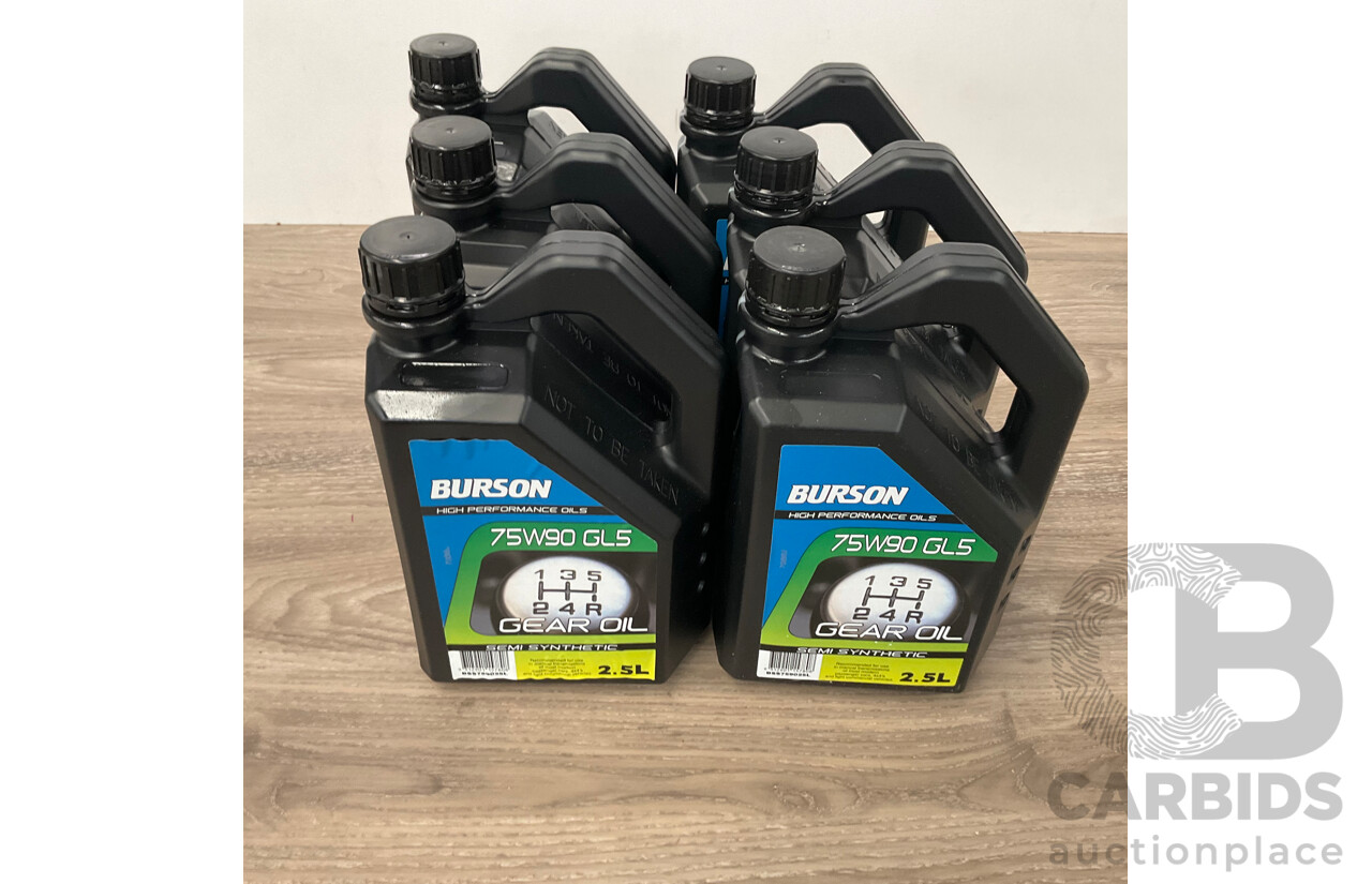 BURSON 75W90-GL5 Semi Synthetic Gear Oil 2.5 L - Lot of 6