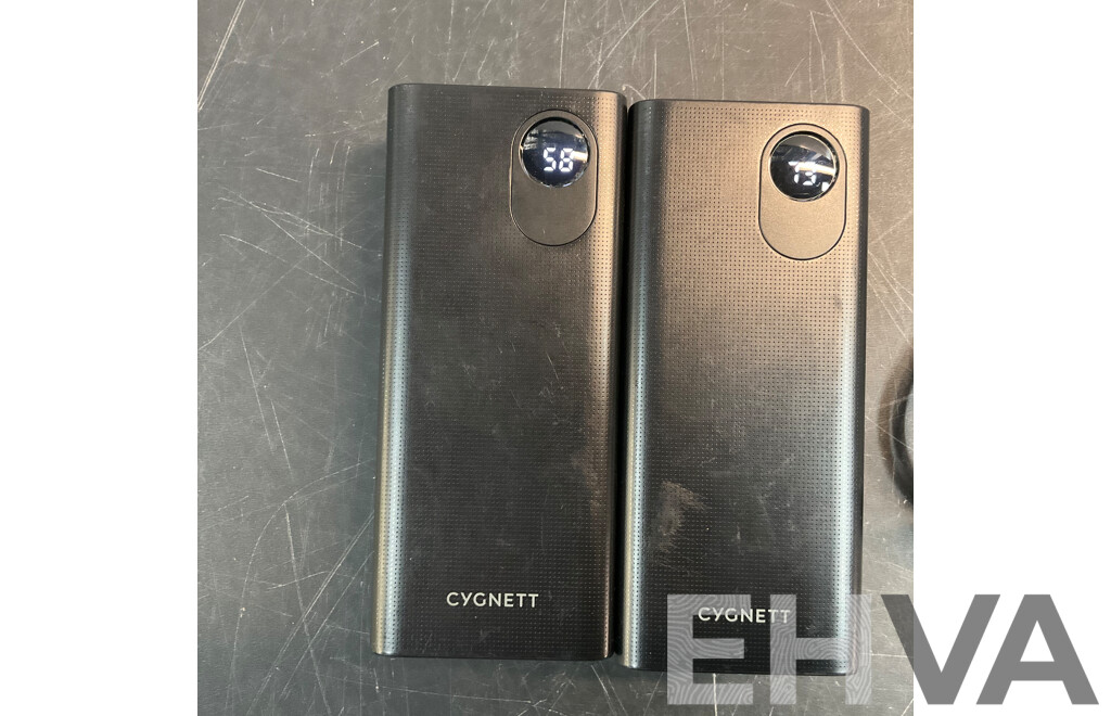 CYGNETT ChargeUp Maxx Digital 30K Power Bank X2 & ALPHA 1 Power Protection and Filtration - Lot of 3