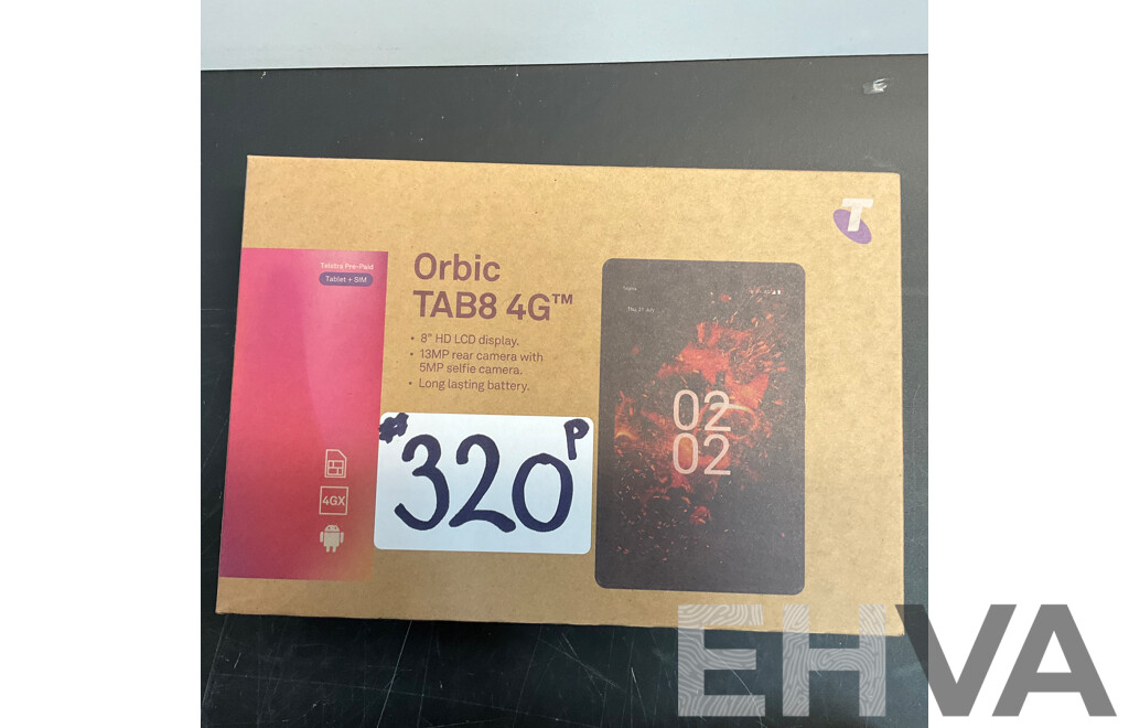 Telstra Locked ORBIC TAB8 4G Tablet - Black