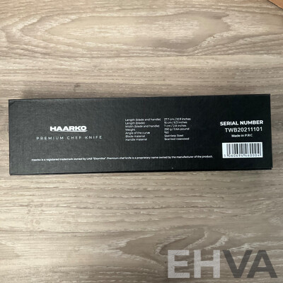 HAARKO Premium Chef Knife & Leather Case - Lot of 8