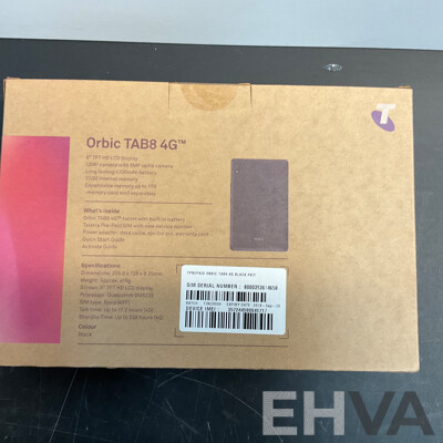 Telstra Locked ORBIC TAB8 4G Tablet - Black
