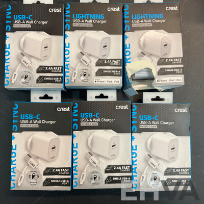 Assorted of  CREST Charger/Cable , PANTONE Wireless Charger ,LIQUID EARS Earphones - Lot of 16