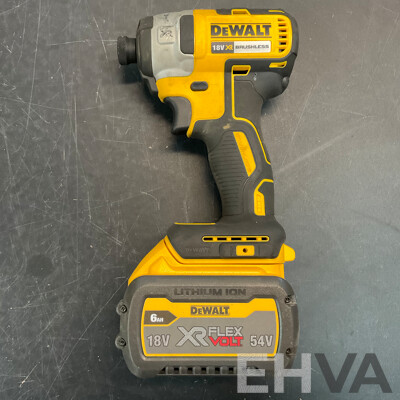 DEWALT DCF887 Impact Driver & DCD996 Hammer Combi Drill & DCN660 Finisher Nailer with 2 X6Ah 18V Battery and 1x Changer