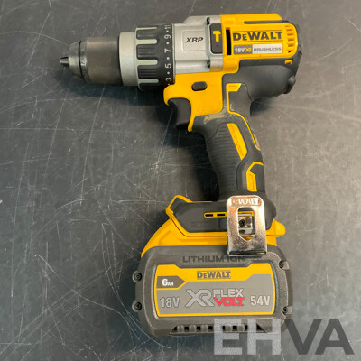 DEWALT DCF887 Impact Driver & DCD996 Hammer Combi Drill & DCN660 Finisher Nailer with 2 X6Ah 18V Battery and 1x Changer