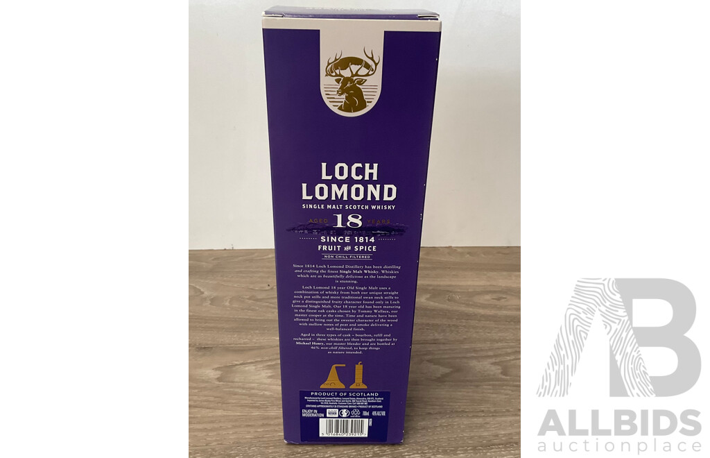 LOCHLOMOND 18YO Single Malt Scotch Whisky 700ml