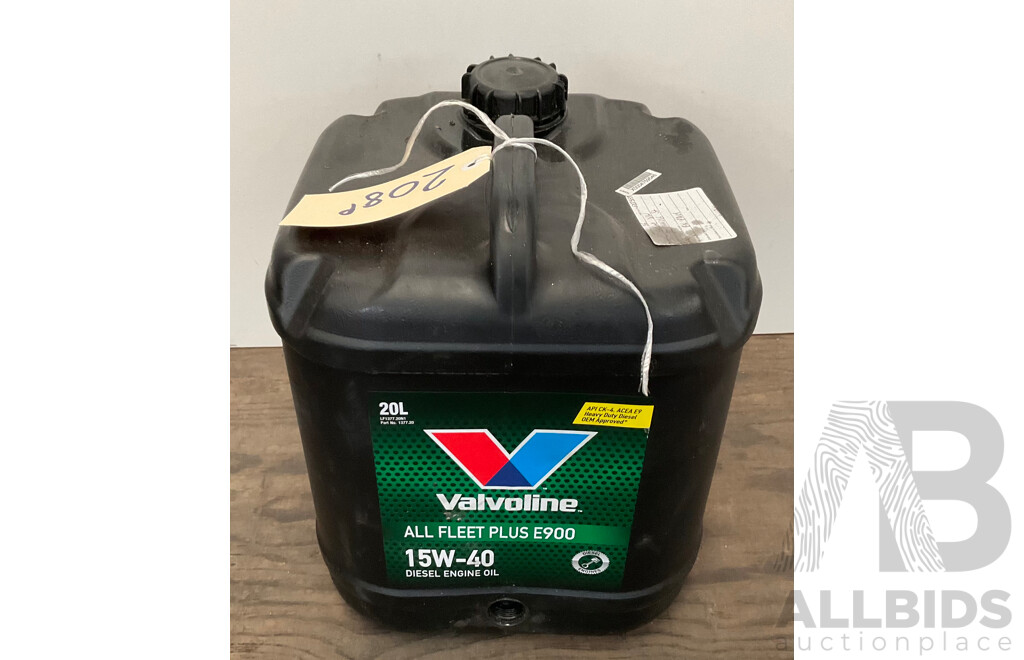 VALVOLINE All Fleet Plus E900 15W-40 Diesel Engine Oil - 20L