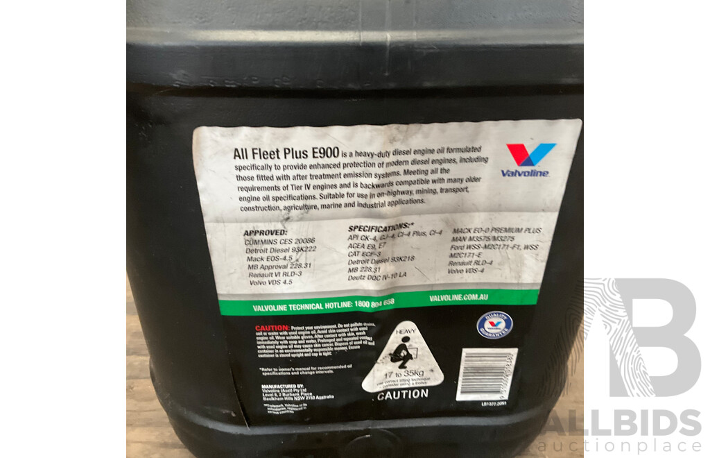 VALVOLINE All Fleet Plus E900 15W-40 Diesel Engine Oil - 20L