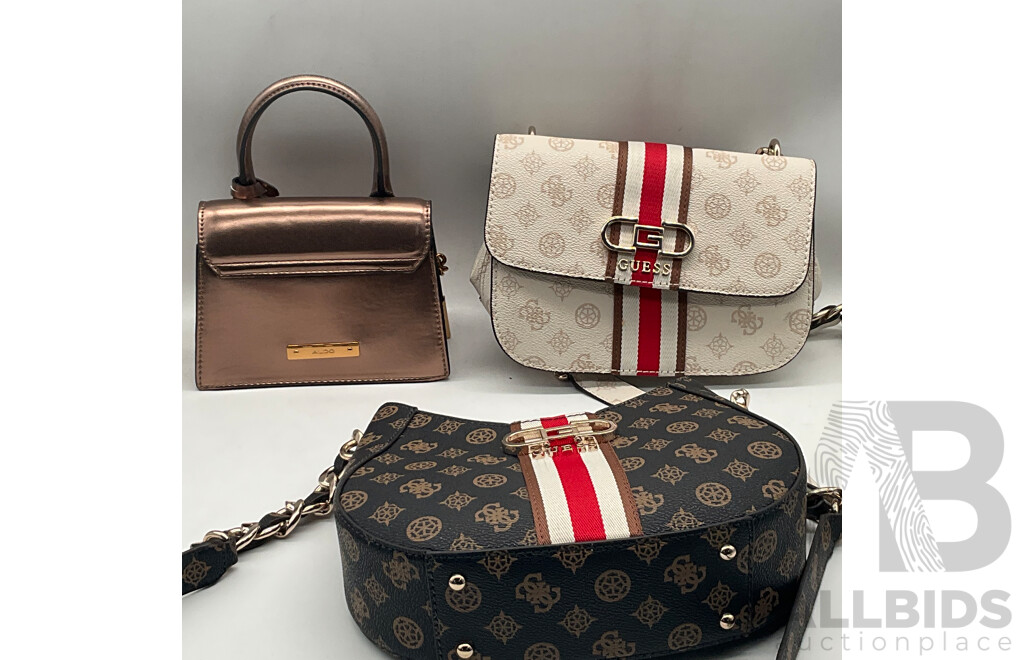 Branded Ladies Handbags Guess and Aldo - Lot of 3