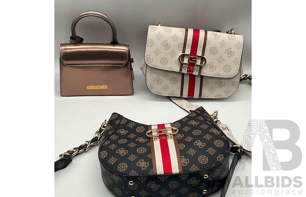 Branded Ladies Handbags Guess and Aldo - Lot of 3