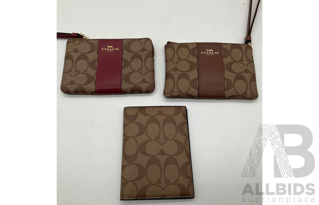 Branded Ladies Coach Coin Purse and Passport Holder