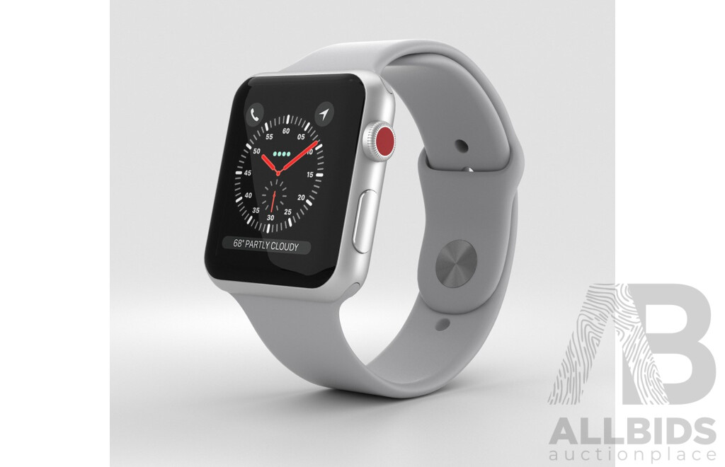 APPLE Watch Series 3 42mm Silver AI Fog Sport ( GPS+Celluar)