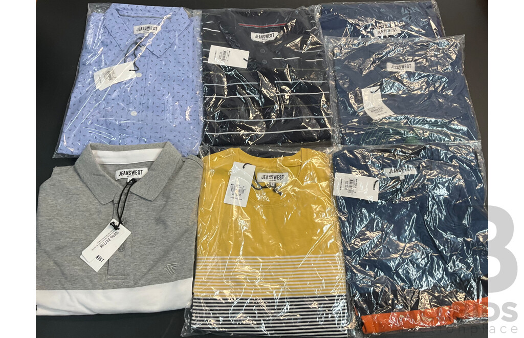 Assorted of JEANSWEST T-shirt/Shirt/POLO  (Size S ) - Lot of 7