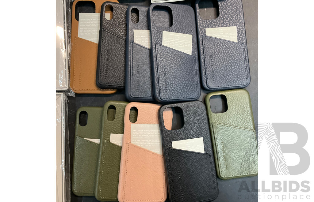 Large Lot of HUNTER & FOX Leather Iphone Cover - Various Colour/Model