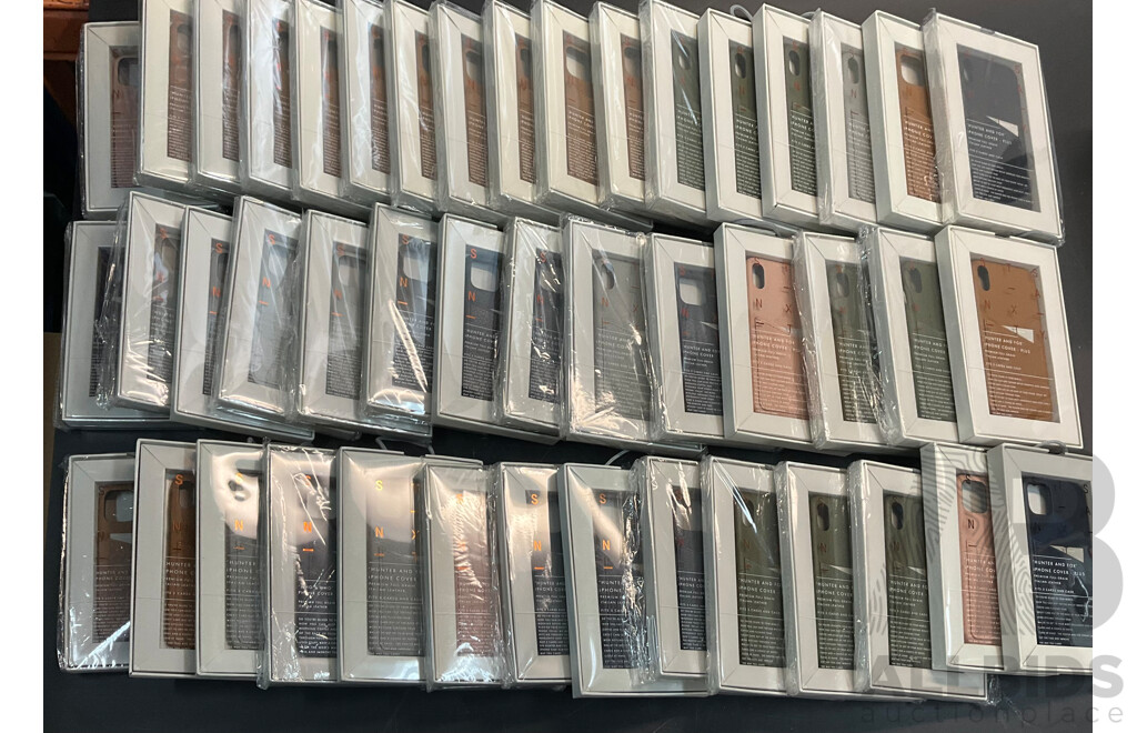 Large Lot of HUNTER & FOX Leather Iphone Cover - Various Colour/Model