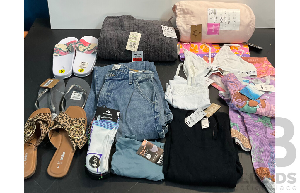 BONDS,Guess & Assorted of Sliper/Underwear/ Clothing & Household Items