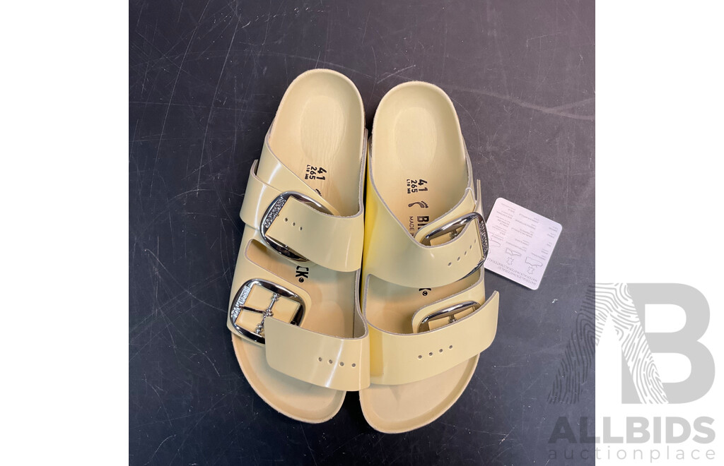 BIRKENSTOCK Light Yellow Leather - Size 41