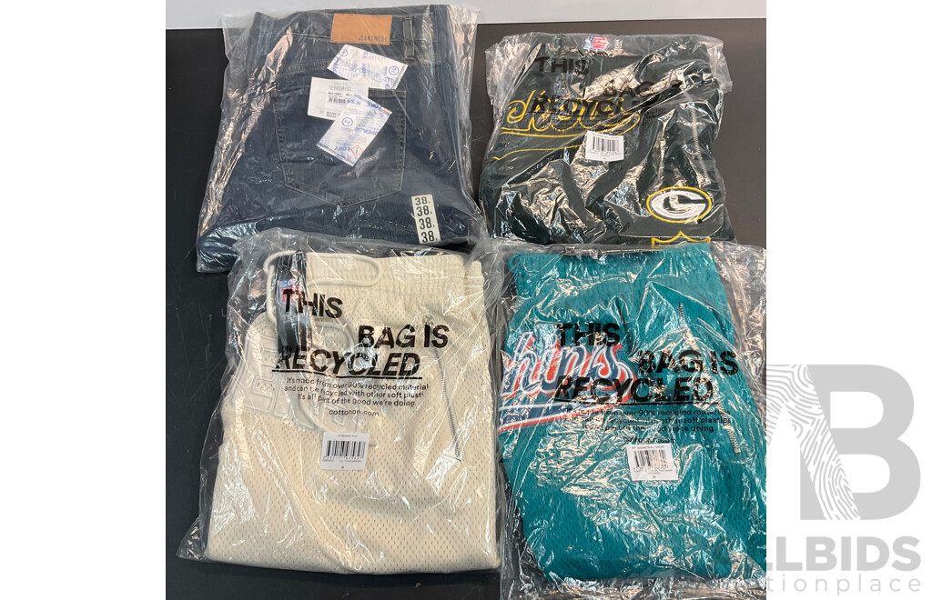 JEANSWEST POLO/Jeans & FACTORIE NFL Shorts - Size XL/38 -  Lot of 5