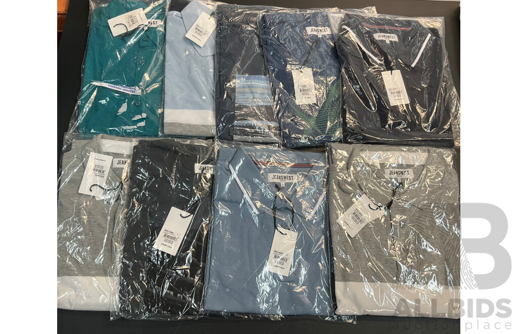 JEANSWEST Men's POLO/T-shirt - Size L - Lot of 9